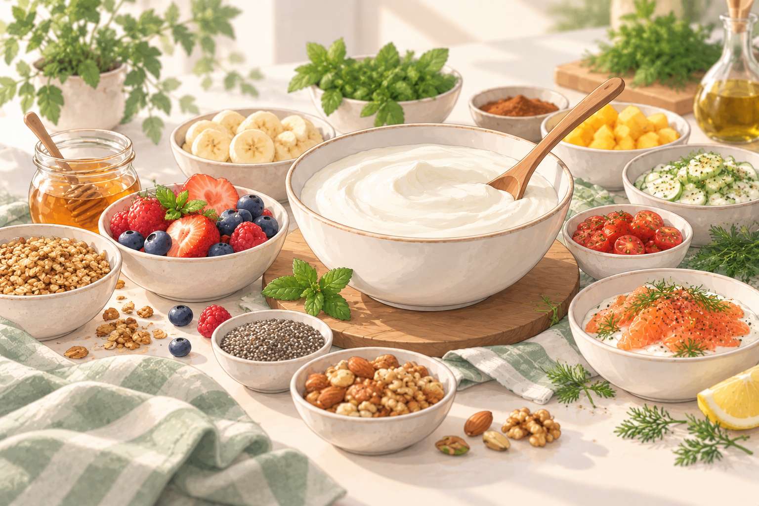 Plain Yogurt Pairings — original Yogurt Atelier article illustration