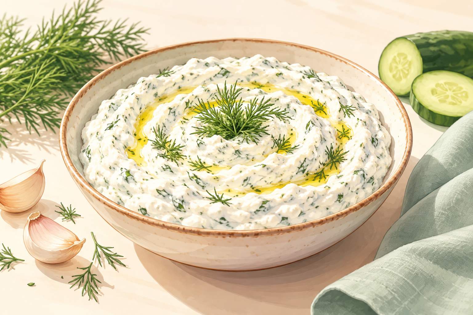 Haydari — original Yogurt Atelier recipe illustration