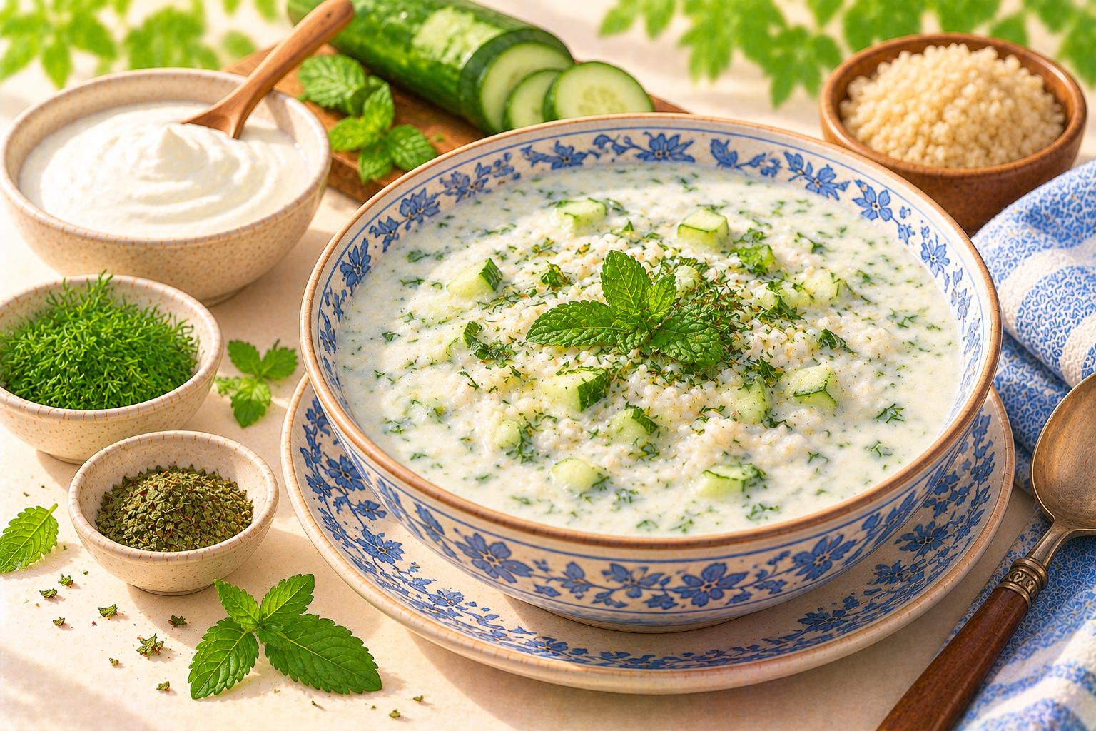 Ayran Asi Soup — original Yogurt Atelier recipe illustration