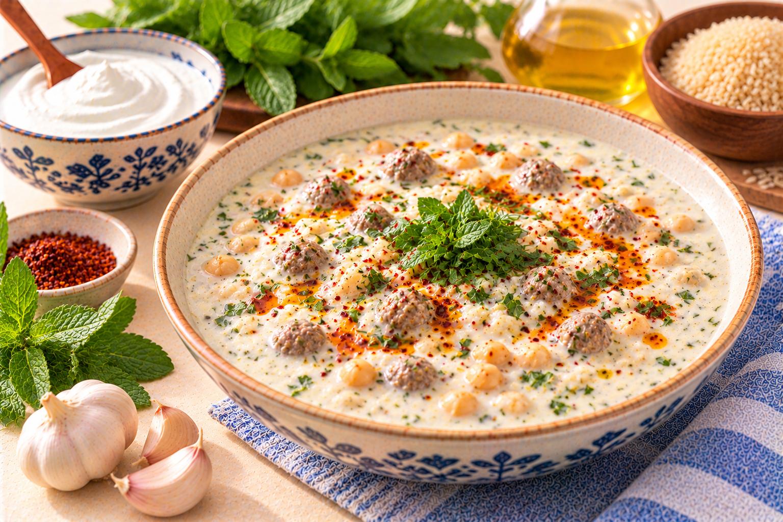 Lebeniye Soup — original Yogurt Atelier recipe illustration