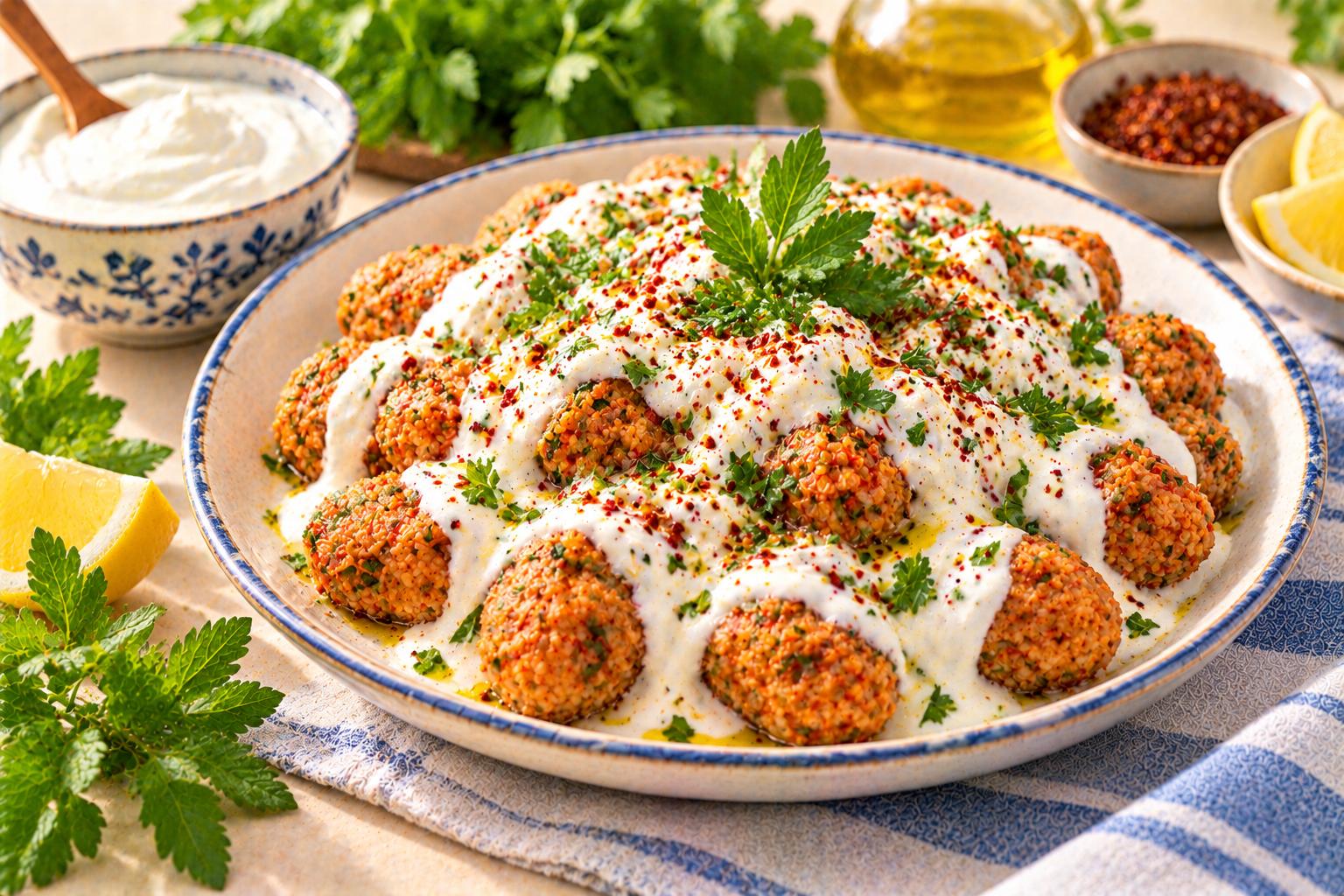 Bulgur Dumplings with Yogurt — original Yogurt Atelier recipe illustration