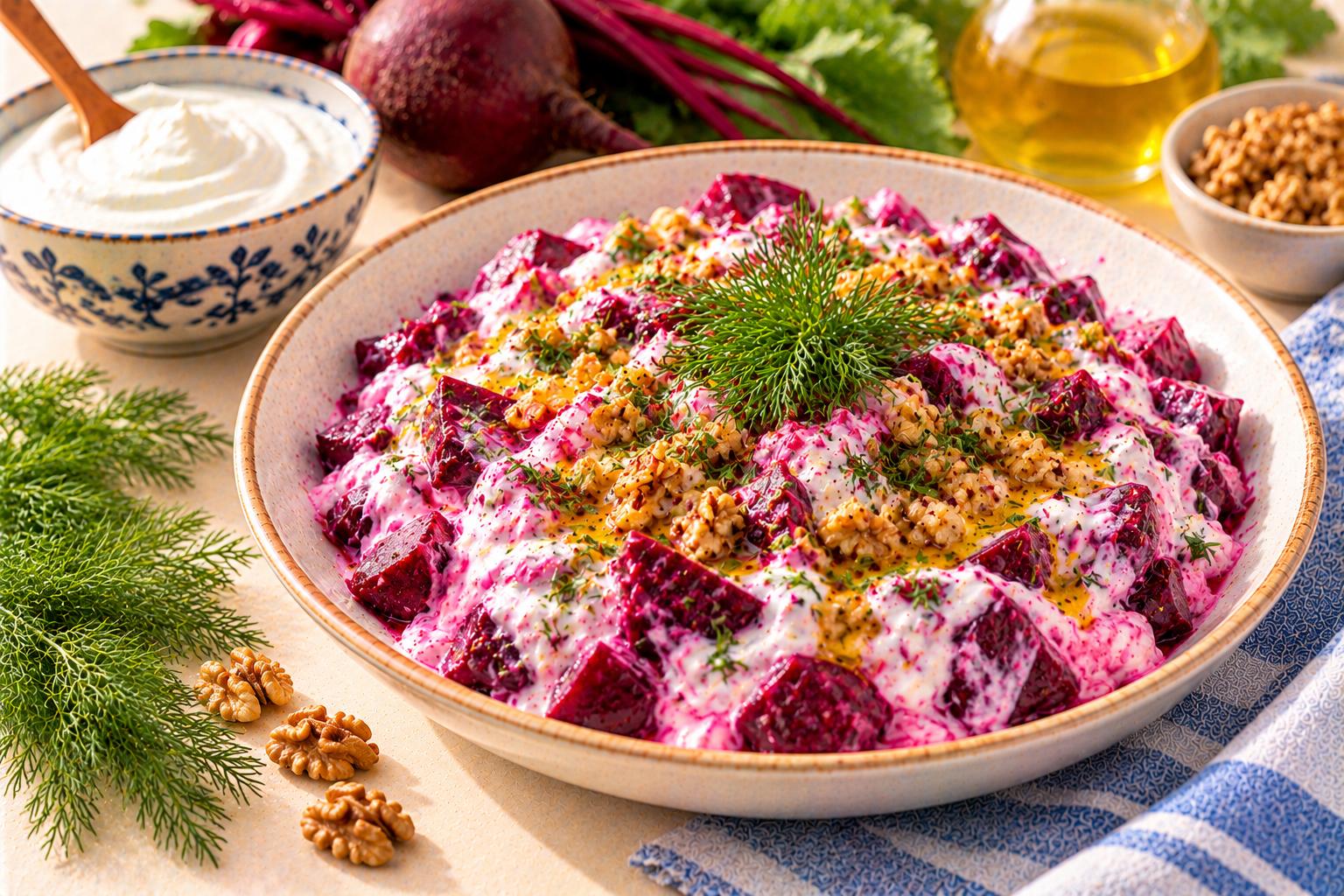 Beet Yogurt Salad — original Yogurt Atelier recipe illustration